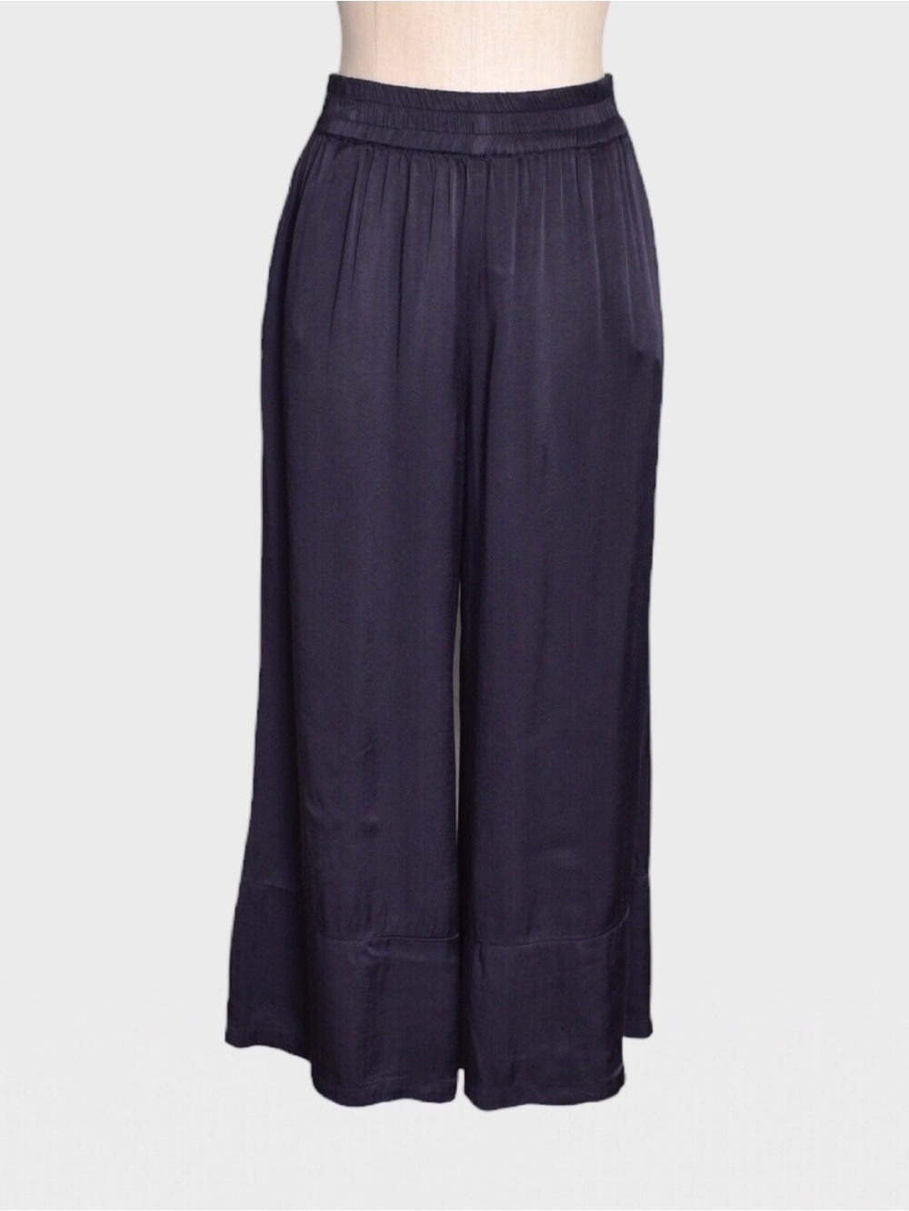 Silence + Noise for Anthropologie Satin Wide Leg Ankle Pants